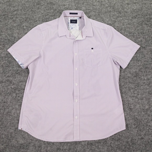 7 Diamonds Shirt Extra Large Deep Water 4-Way Stretch Short Sleeve Button Down - Picture 1 of 8